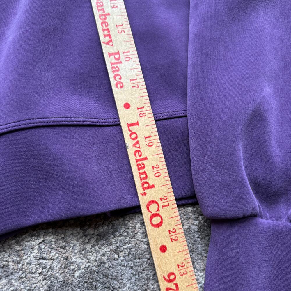 Women's Lululemon Purple Perfectly Oversized Cropped Crewneck Sweatshirt Sz 10 - Picture 4 of 9